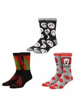 Bioworld Merchandising / Independent Sales Horror Icons 13 Days Of Scary Socks Box Set -Scary Costumes store 13 days of scary socks horror icons box set alt 3