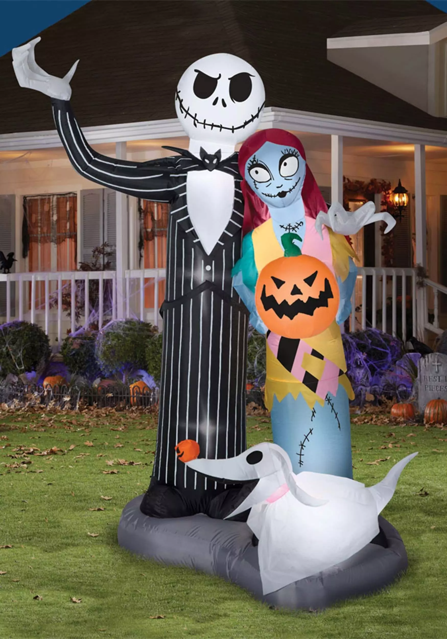 Morris Costumes Large 6FT Airblown Nightmare Before Christmas Scene Decoration 2 Morris Costumes Large 6FT Airblown Nightmare Before Christmas Scene Decoration - Image 2