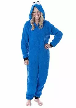 MJC International Adult Cookie Monster Sesame Street Union Suit 5 MJC International Adult Cookie Monster Sesame Street Union Suit -Scary Costumes store adult cookie monster sherpa sesame street union suit alt 2