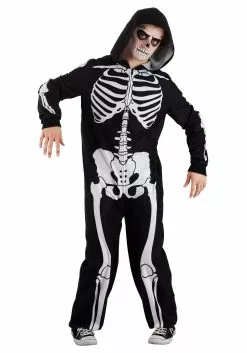 BigWan Apparel Co. Cozy Skeleton Costume Onesie For Adults