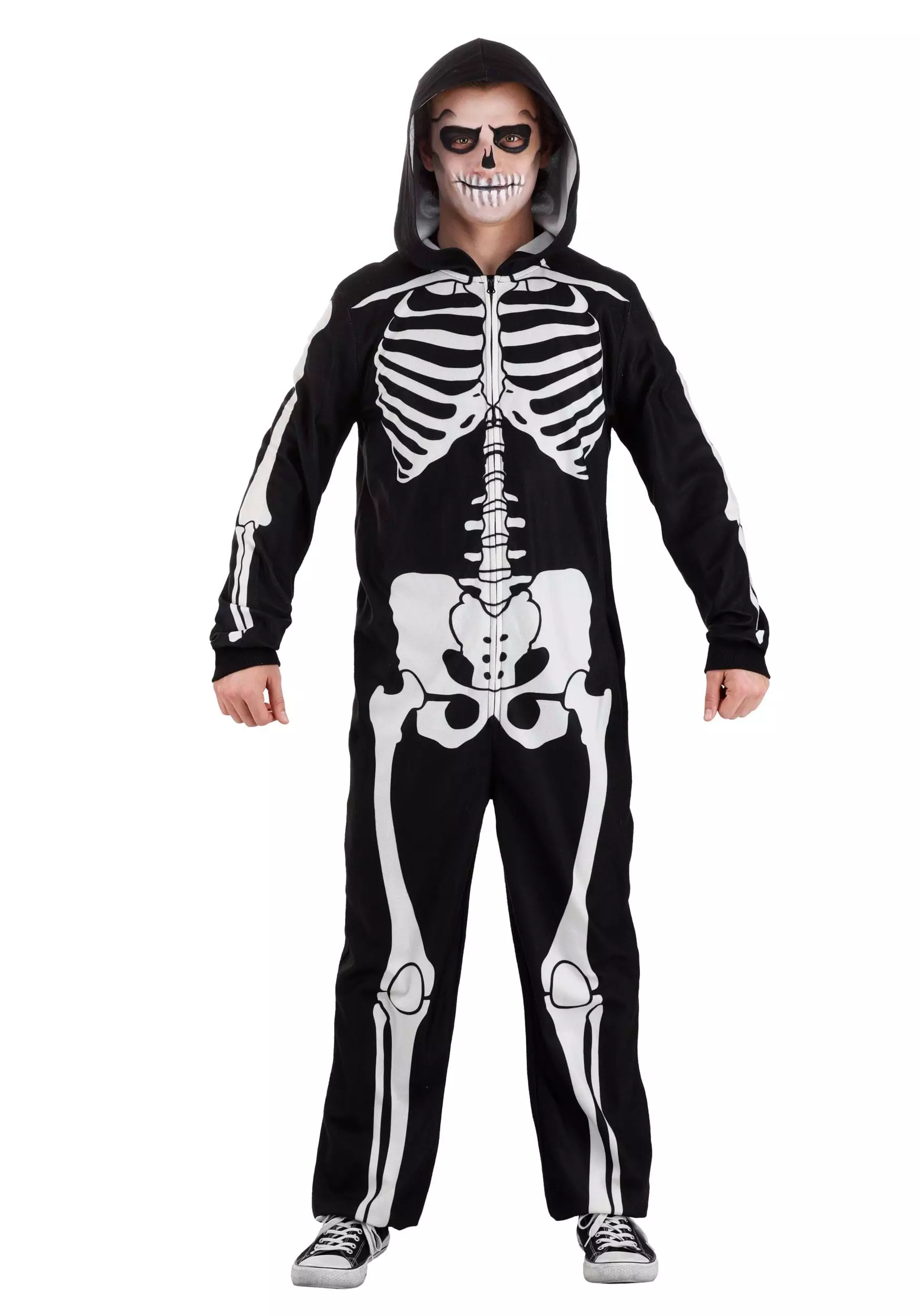 BigWan Apparel Co. Cozy Skeleton Costume Onesie For Adults 3 BigWan Apparel Co. Cozy Skeleton Costume Onesie For Adults - Image 3