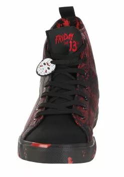 Ground Up Friday The 13th Jason High Top Adult Sneakers -Scary Costumes store adult friday the 13th jason high top sneakers alt 3