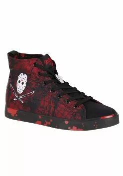 Ground Up Friday The 13th Jason High Top Adult Sneakers -Scary Costumes store adult friday the 13th jason high top sneakers alt 4