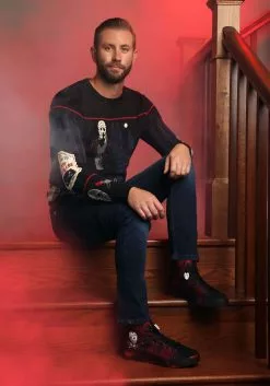 Ground Up Friday The 13th Jason High Top Adult Sneakers -Scary Costumes store adult friday the 13th jason high top sneakers alt 9