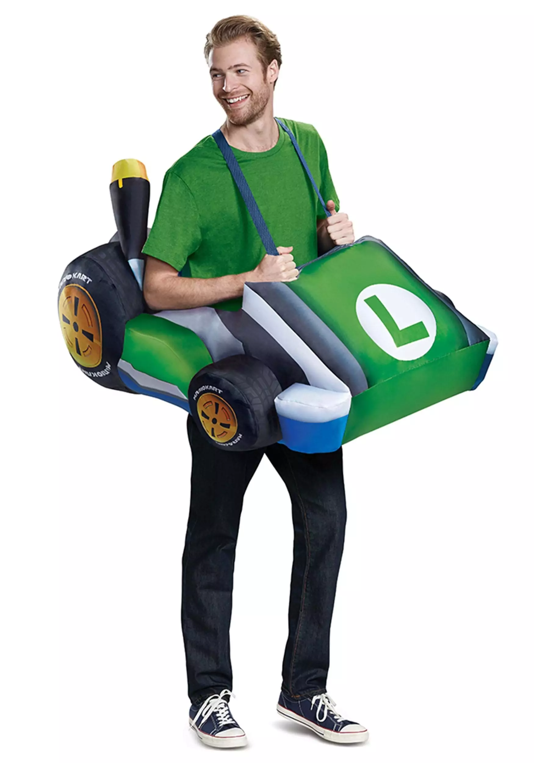 Disguise Inflatable Luigi Cart Costume For Adults 1 Disguise Inflatable Luigi Cart Costume For Adults