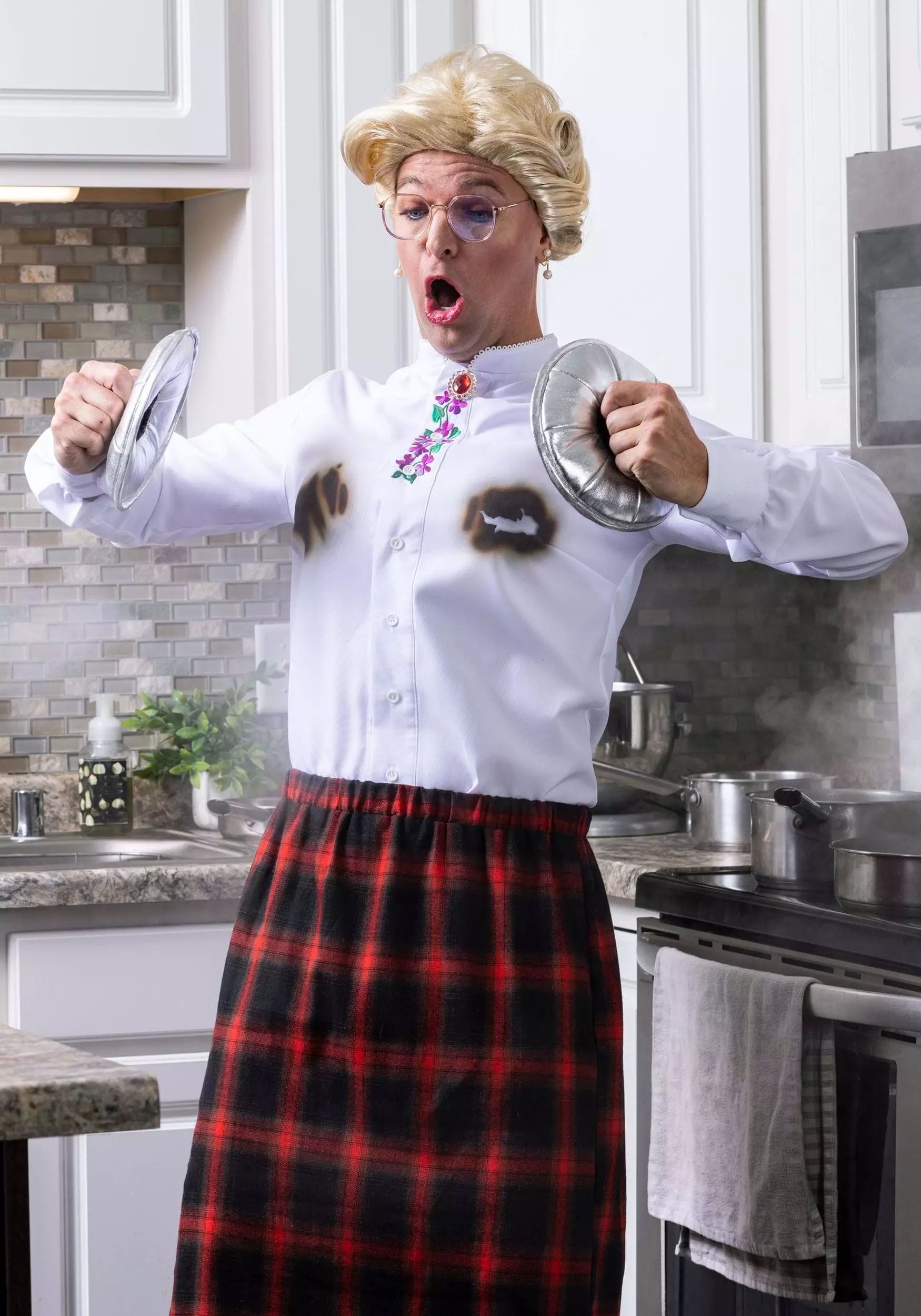 Fun Costumes Mrs. Doubtfire Costume For Adults 3 Fun Costumes Mrs. Doubtfire Costume For Adults - Image 3