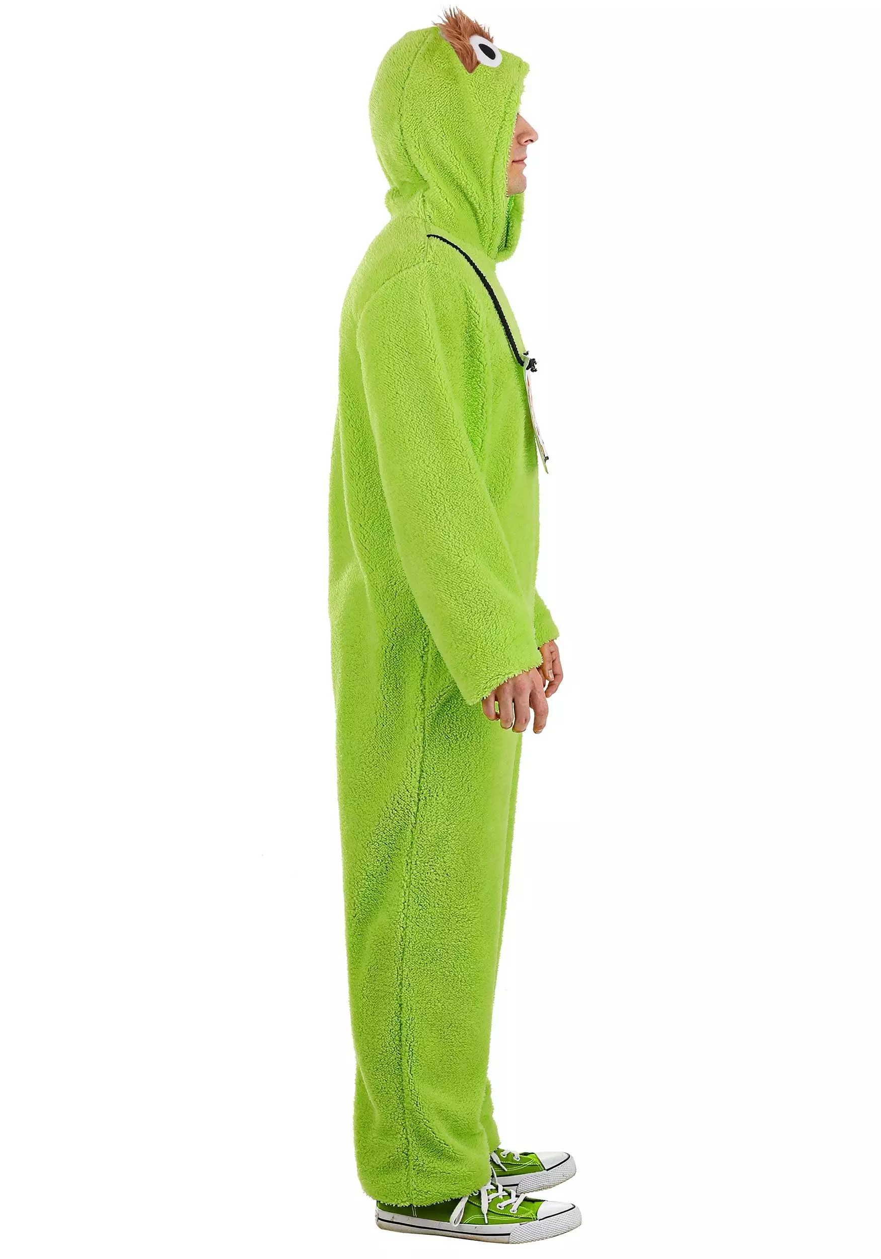 Savvy Garments Adult Oscar The Grouch Costume Jumpsuit 4 Savvy Garments Adult Oscar The Grouch Costume Jumpsuit - Image 4