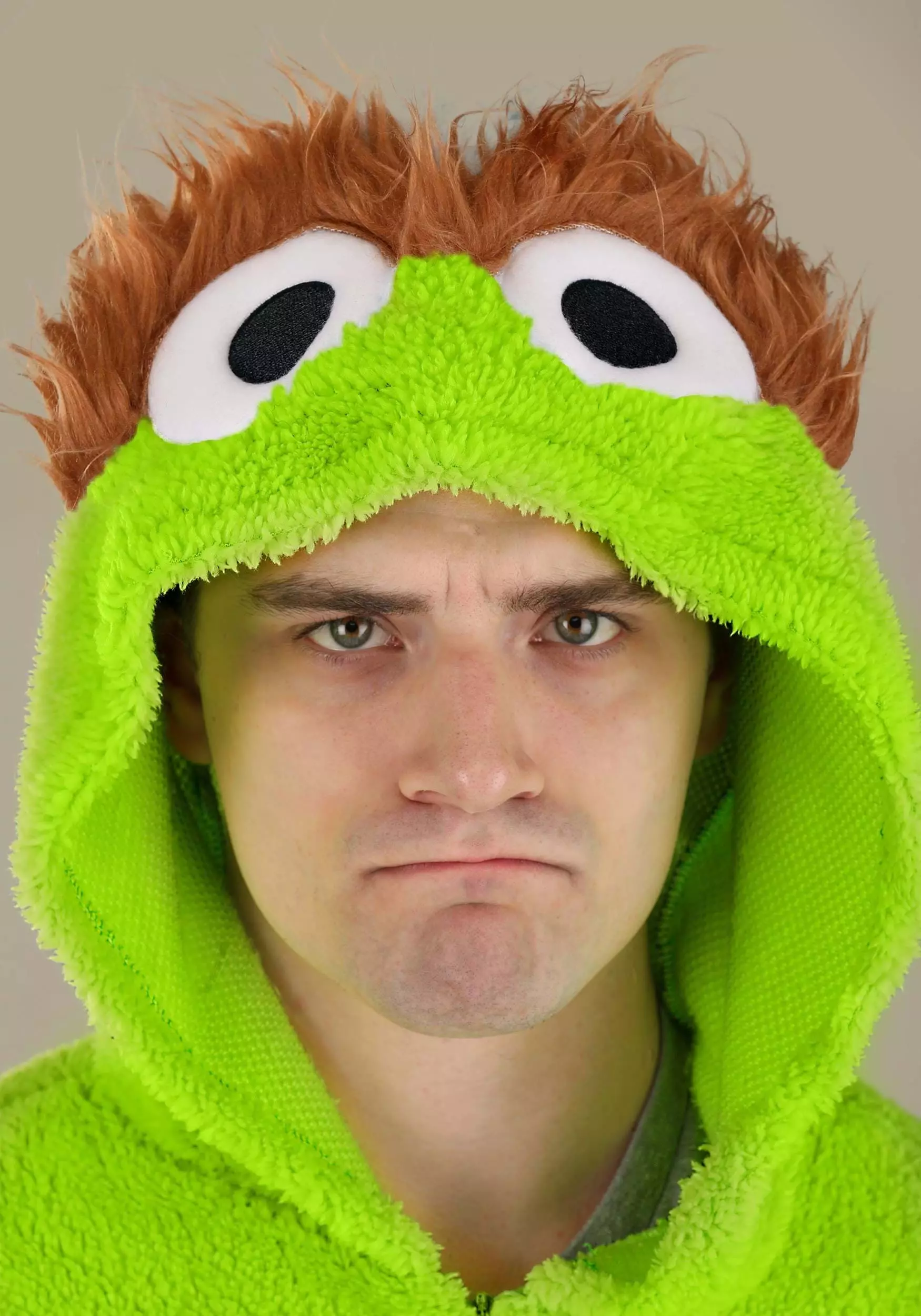 Savvy Garments Adult Oscar The Grouch Costume Jumpsuit 5 Savvy Garments Adult Oscar The Grouch Costume Jumpsuit - Image 5