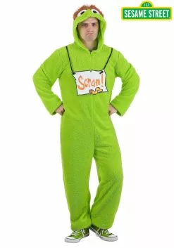 Savvy Garments Adult Oscar The Grouch Costume Jumpsuit