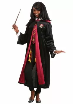 Jerry Leigh Plus Size Harry Potter Hermoine Deluxe Gryffindor Robe For Adults 9 Jerry Leigh Plus Size Harry Potter Hermoine Deluxe Gryffindor Robe For Adults -Scary Costumes store adult plus size harry potter hermoine deluxe gryffindor robe 2