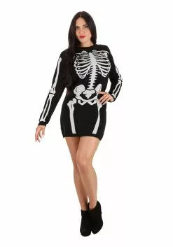 Cntex Loose Fit Skeleton Sweater Dress For Women