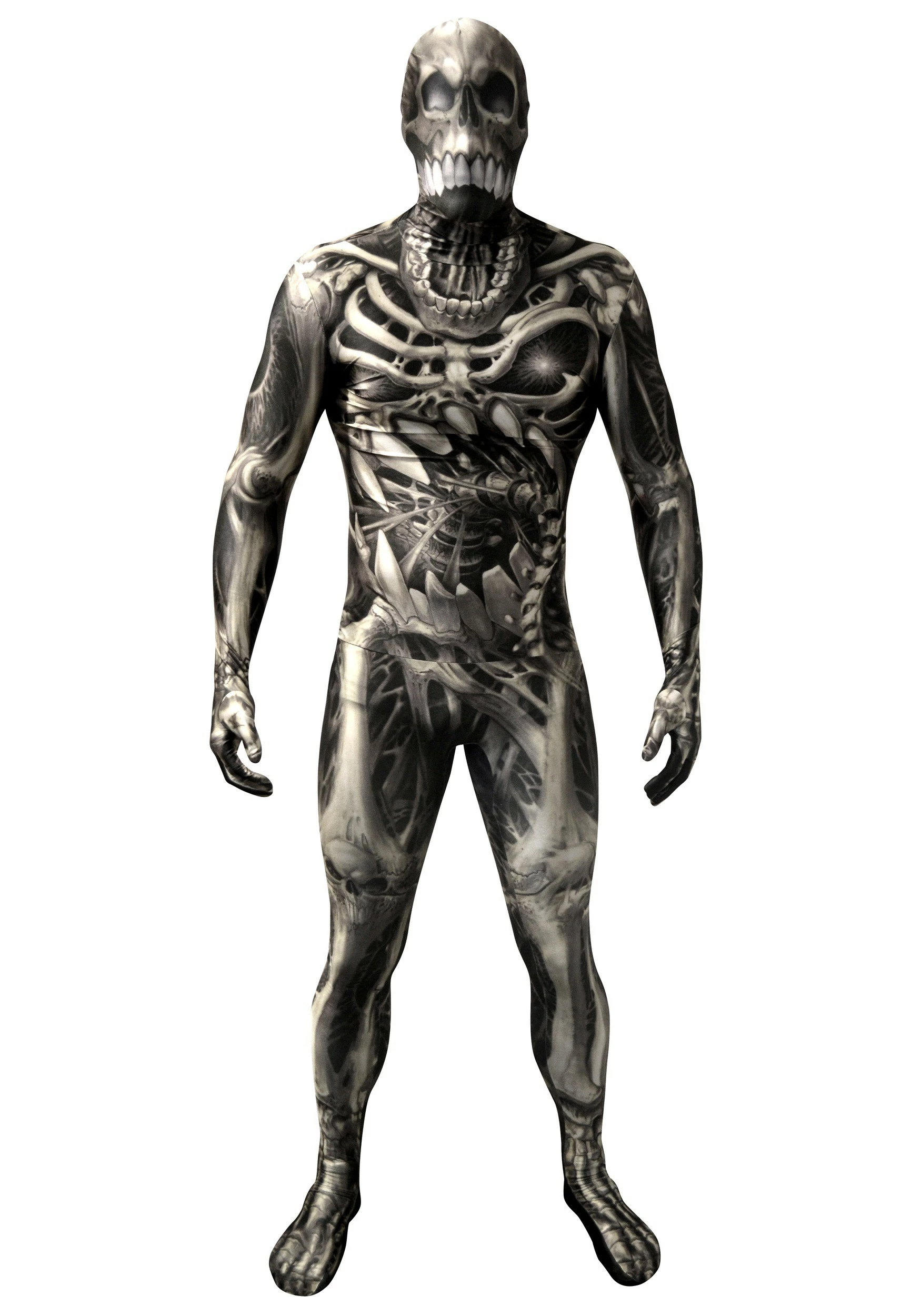Morphsuits Skull & Bones Skeleton Adult Morphsuit Costume 1 Morphsuits Skull & Bones Skeleton Adult Morphsuit Costume