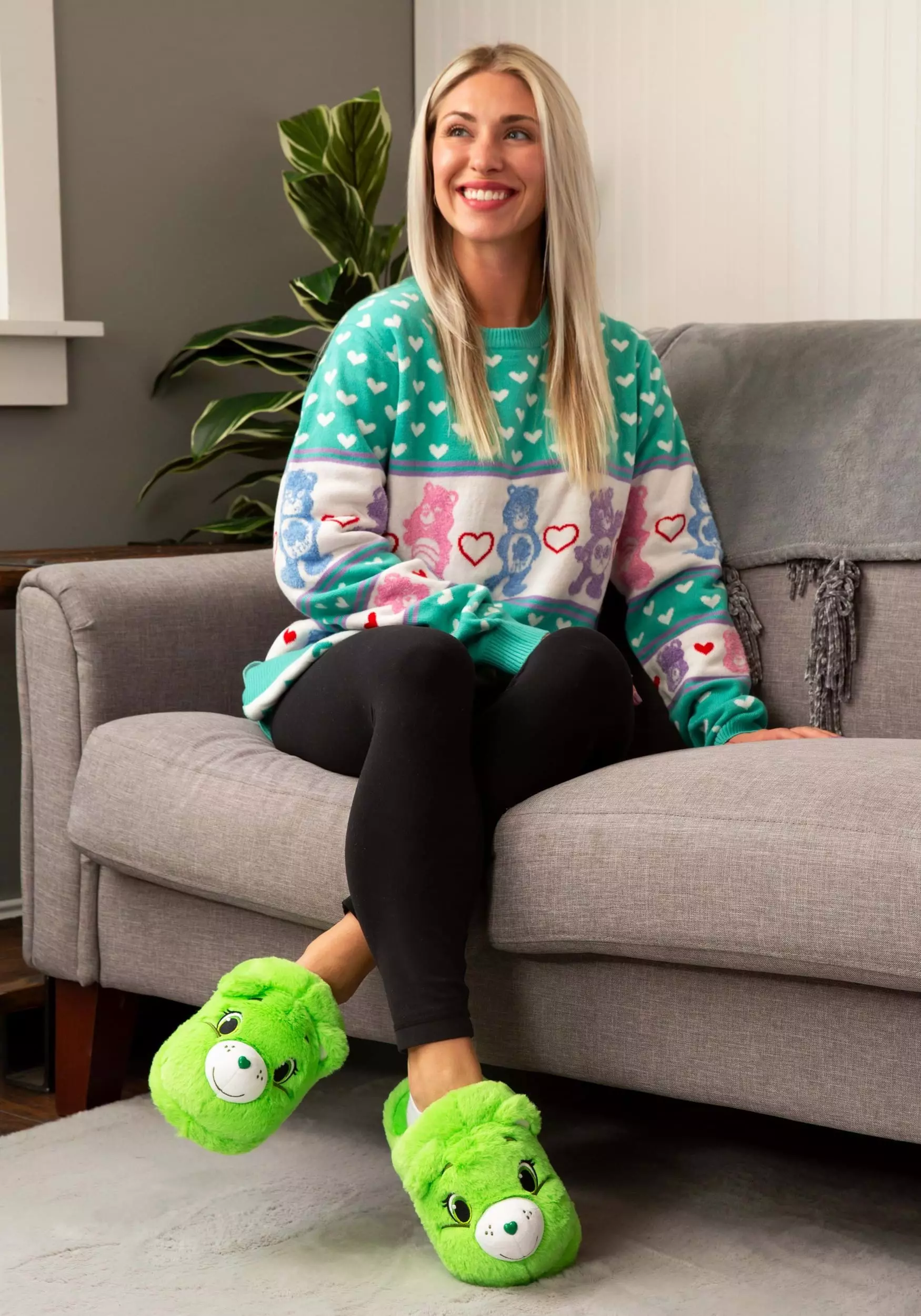 Shenzen Amilla Good Luck Bear Care Bear Slippers For Adults 2 Shenzen Amilla Good Luck Bear Care Bear Slippers For Adults - Image 2