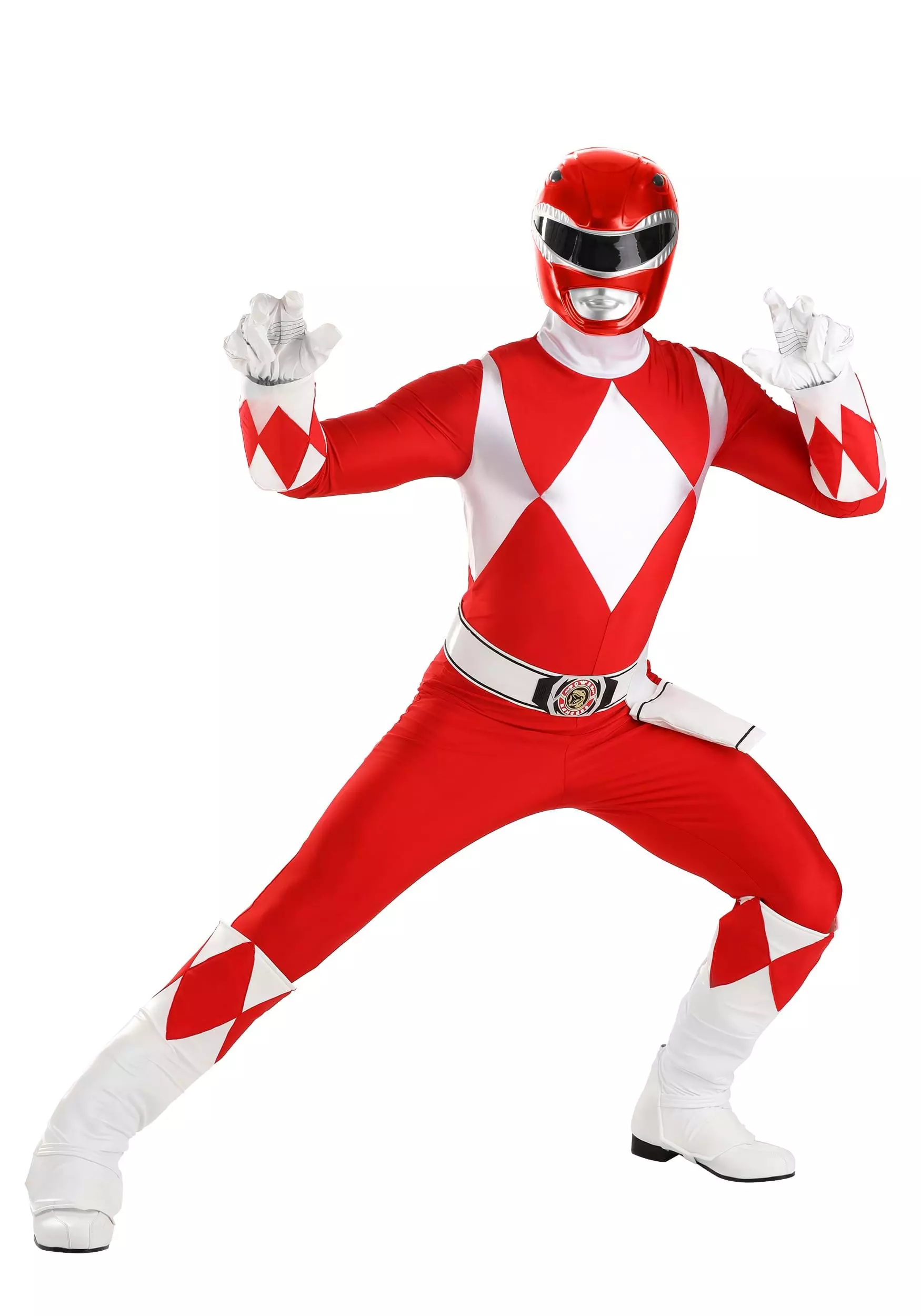 Fun Costumes Authentic Power Rangers Adult Red Ranger Costume 4 Fun Costumes Authentic Power Rangers Adult Red Ranger Costume - Image 4