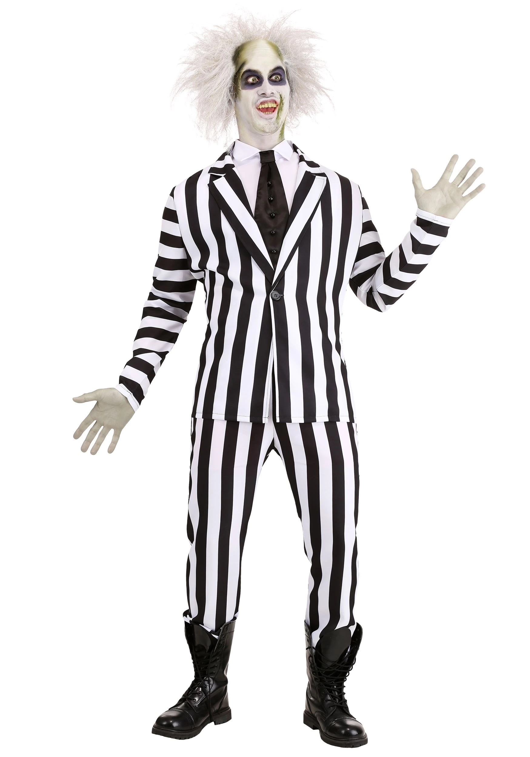 Jerry Leigh Adult Beetlejuice Plus Size Costume 1 Jerry Leigh Adult Beetlejuice Plus Size Costume
