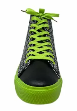 Ground Up Adult Beetlejuice Printed Logo Hi-Top Sneakers -Scary Costumes store beetlejuice printed logo adult hi top sneakers alt 4