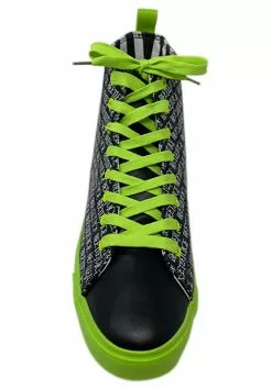 Ground Up Adult Beetlejuice Printed Logo Hi-Top Sneakers -Scary Costumes store beetlejuice printed logo adult hi top sneakers alt 5