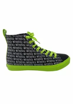 Ground Up Adult Beetlejuice Printed Logo Hi-Top Sneakers -Scary Costumes store beetlejuice printed logo adult hi top sneakers alt 7