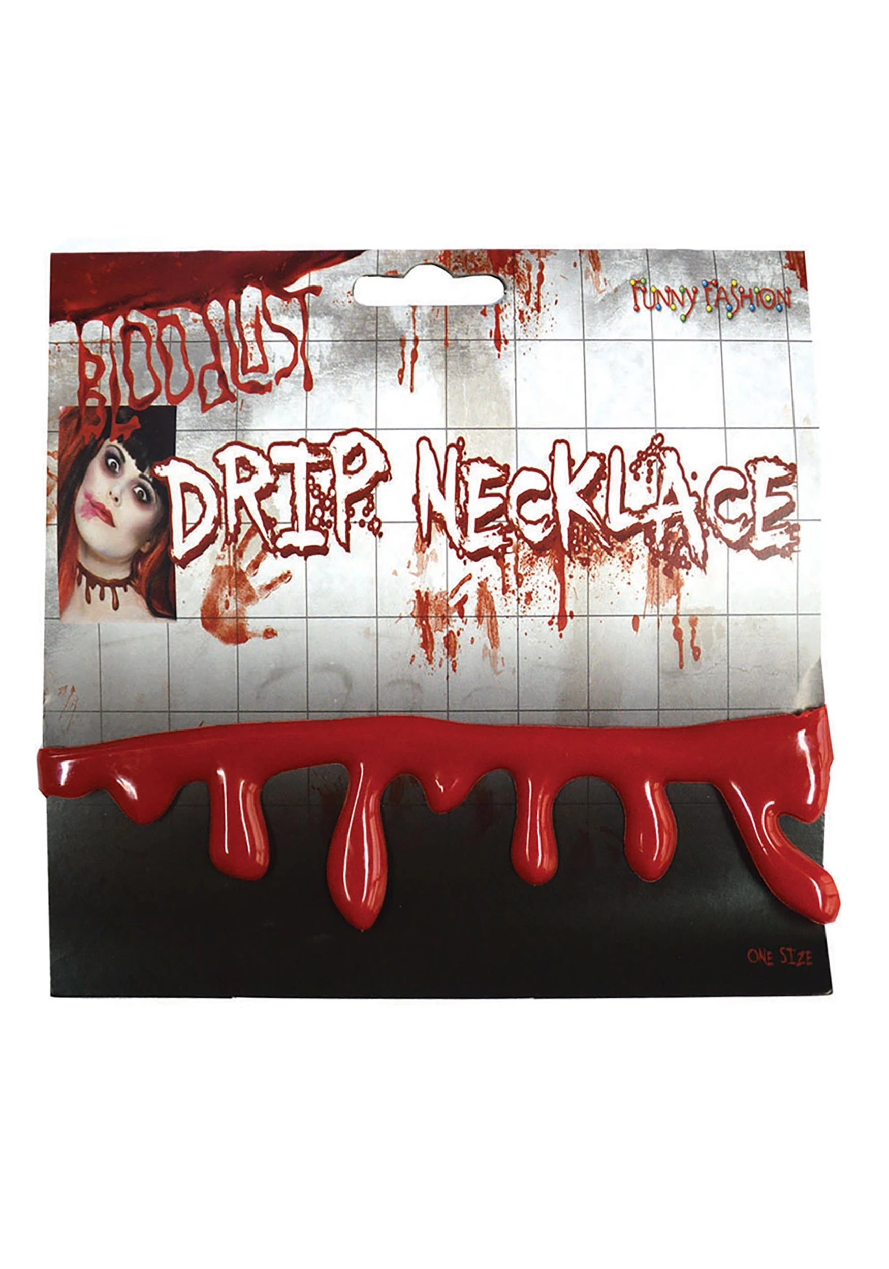 Funny Fashions Blood Drip Necklace 1 Funny Fashions Blood Drip Necklace