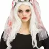Fun World White Bloody Bridal Veil