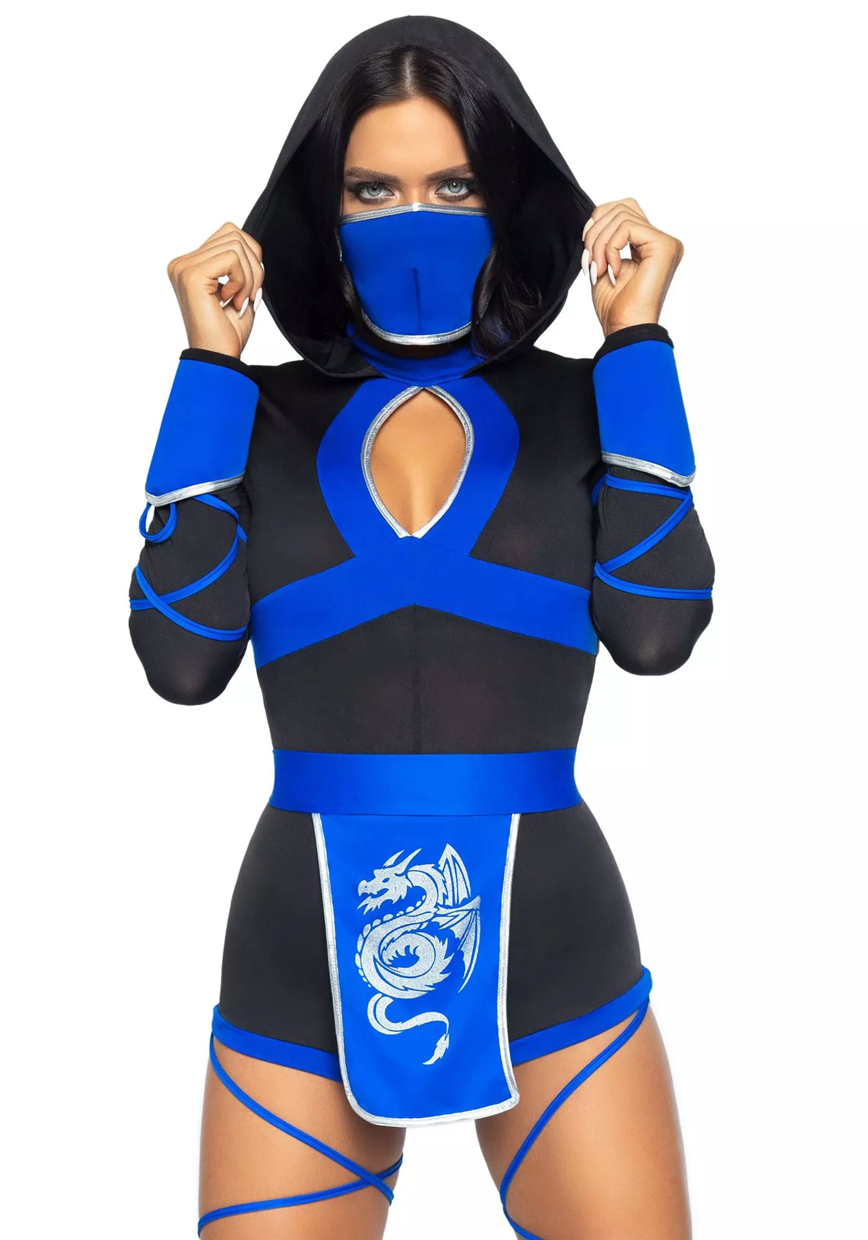 LEG AVENUE Ninja Blue Dragon Costume 3 LEG AVENUE Ninja Blue Dragon Costume - Image 3