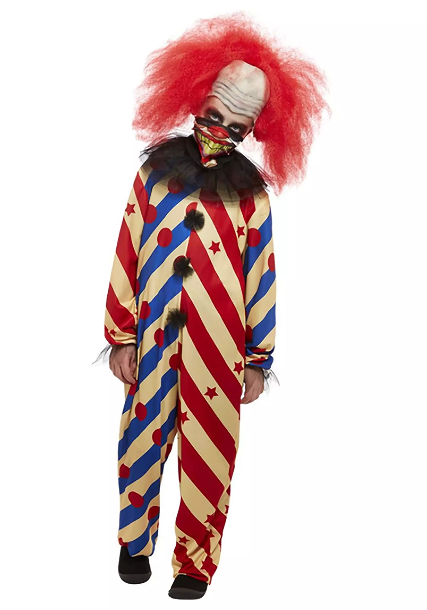 Smiffys Boys Creepy Clown Costume 2 Smiffys Boys Creepy Clown Costume - Image 2