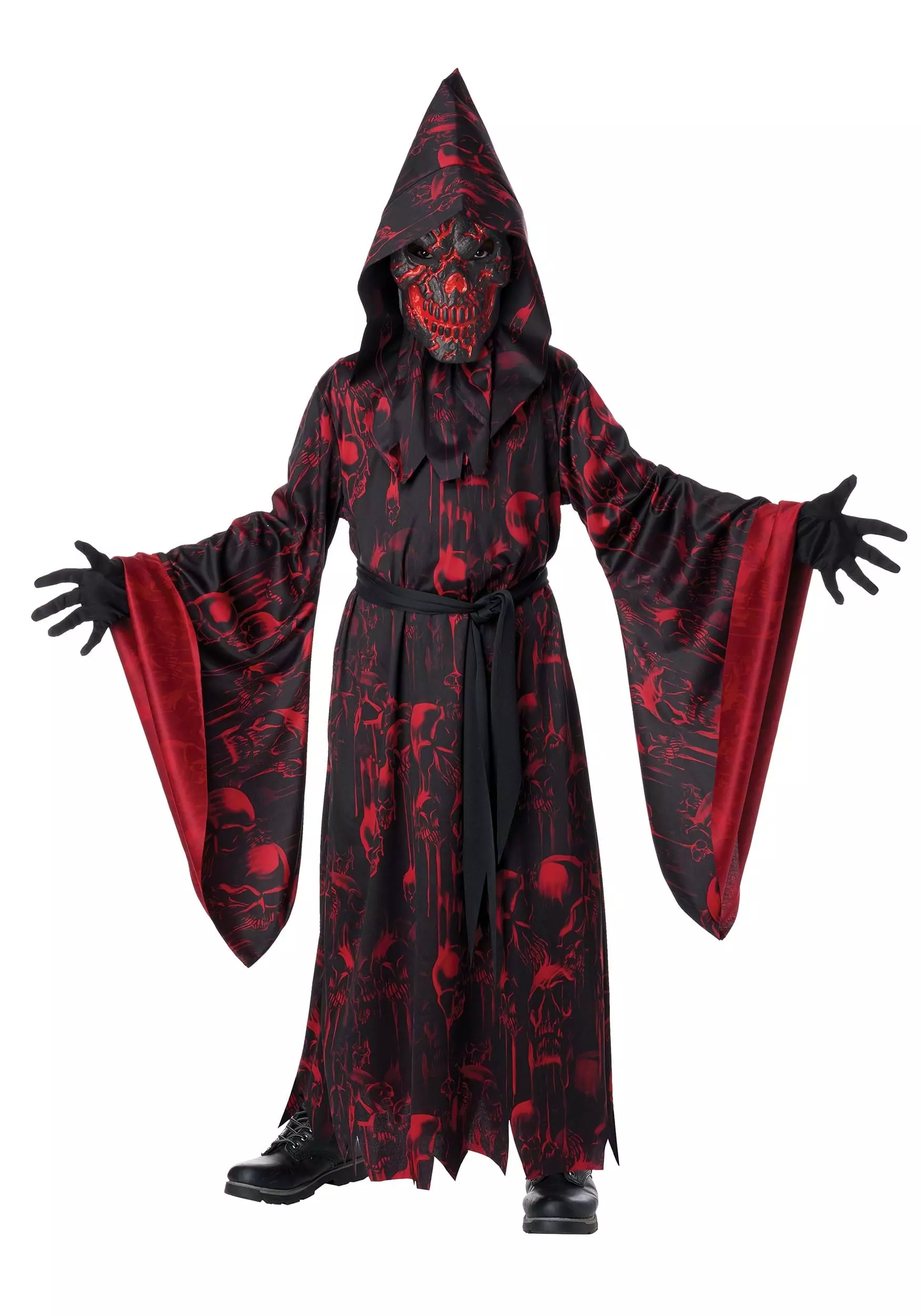 California Costume Collection Boy's Fire & Brimstone Costume W/ Light Up Mask 1 California Costume Collection Boy's Fire & Brimstone Costume W/ Light Up Mask