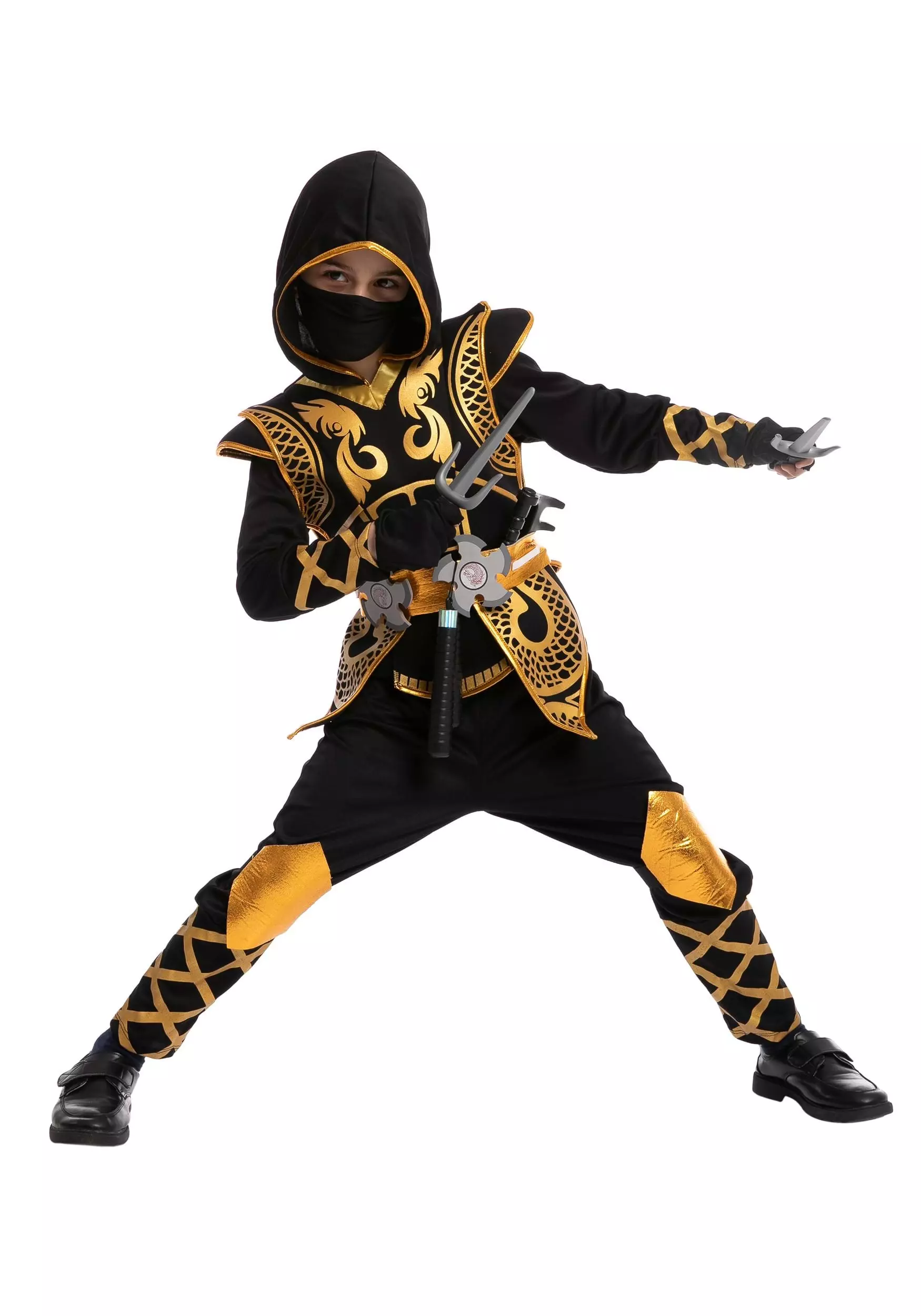 Joyin Golden Ninja Costume For Boys 2 Joyin Golden Ninja Costume For Boys - Image 2