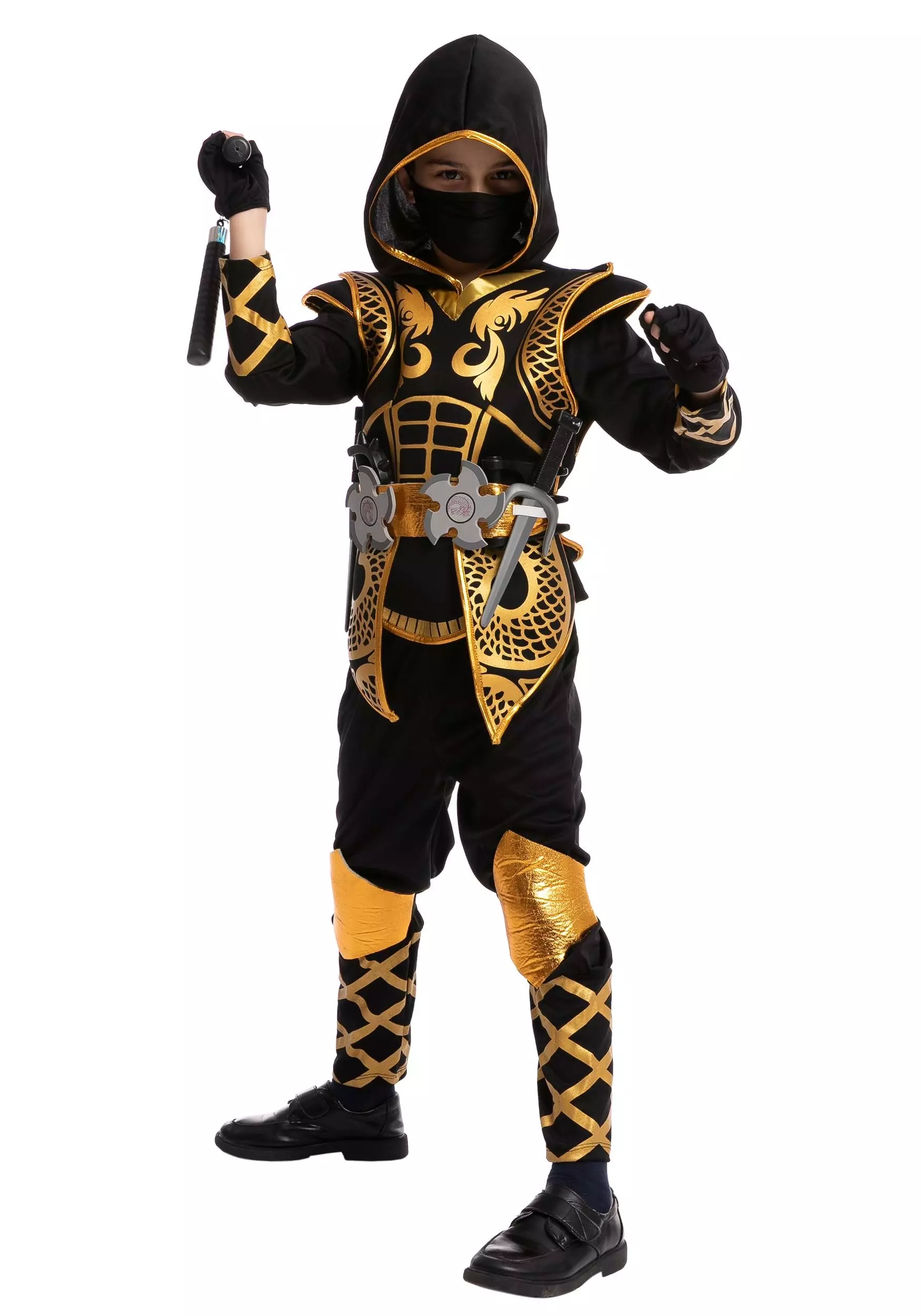 Joyin Golden Ninja Costume For Boys 4 Joyin Golden Ninja Costume For Boys - Image 4
