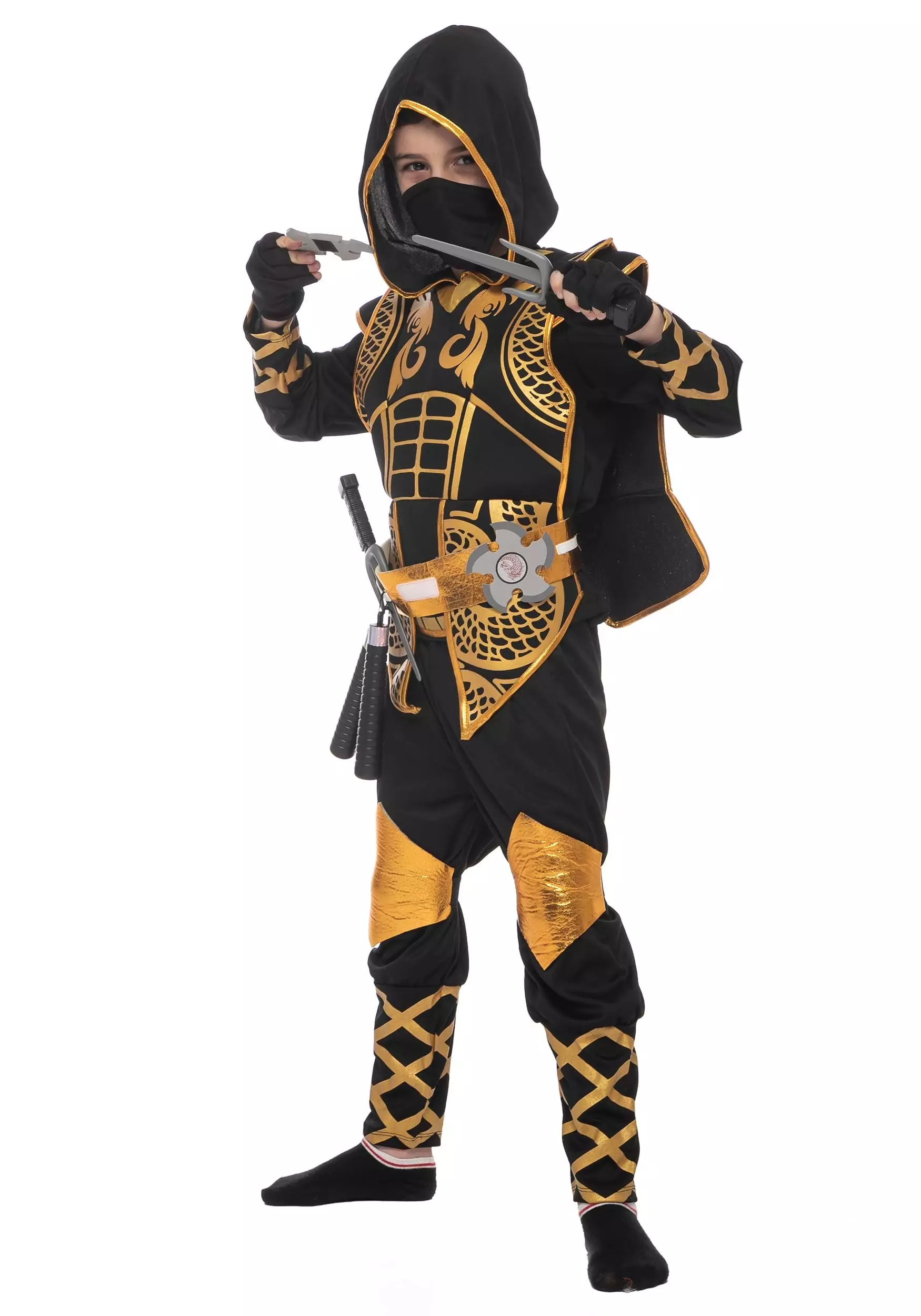 Joyin Golden Ninja Costume For Boys 5 Joyin Golden Ninja Costume For Boys - Image 5
