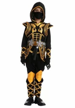 Joyin Golden Ninja Costume For Boys 13 Joyin Golden Ninja Costume For Boys -Scary Costumes store boys golden ninja costume alt 6