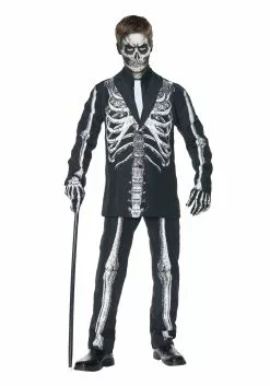 Underwraps Skeleton Suit Costume For Boys