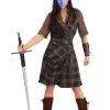 Fun Costumes Plus Size Braveheart Women's Warrior Costume