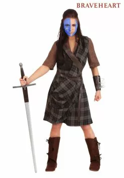 Fun Costumes Plus Size Braveheart Women's Warrior Costume