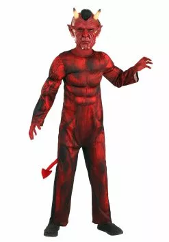 LF Products Pte. Ltd. Brawny Devil Kid's Costume -Scary Costumes store brawny devil costume for kids alt 2