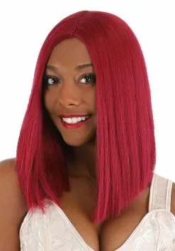 Partytime Wig Long Bright Red Bob Wig
