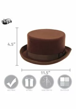 Elope Brown John Bull Top Costume Hat 11 Elope Brown John Bull Top Costume Hat -Scary Costumes store brown john bull hat alt 5