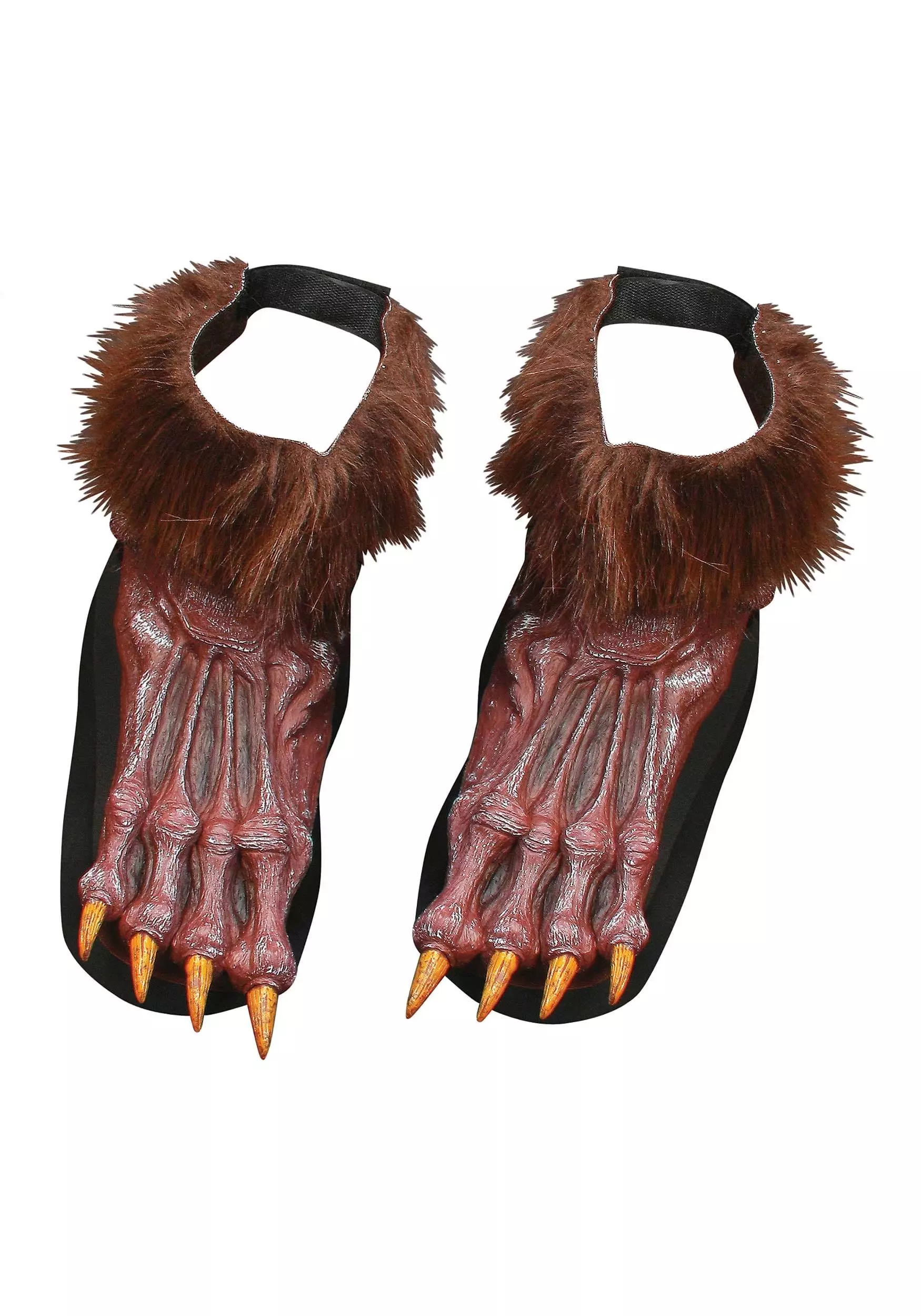 Fun World Brown Werewolf Shoe Covers 1 Fun World Brown Werewolf Shoe Covers