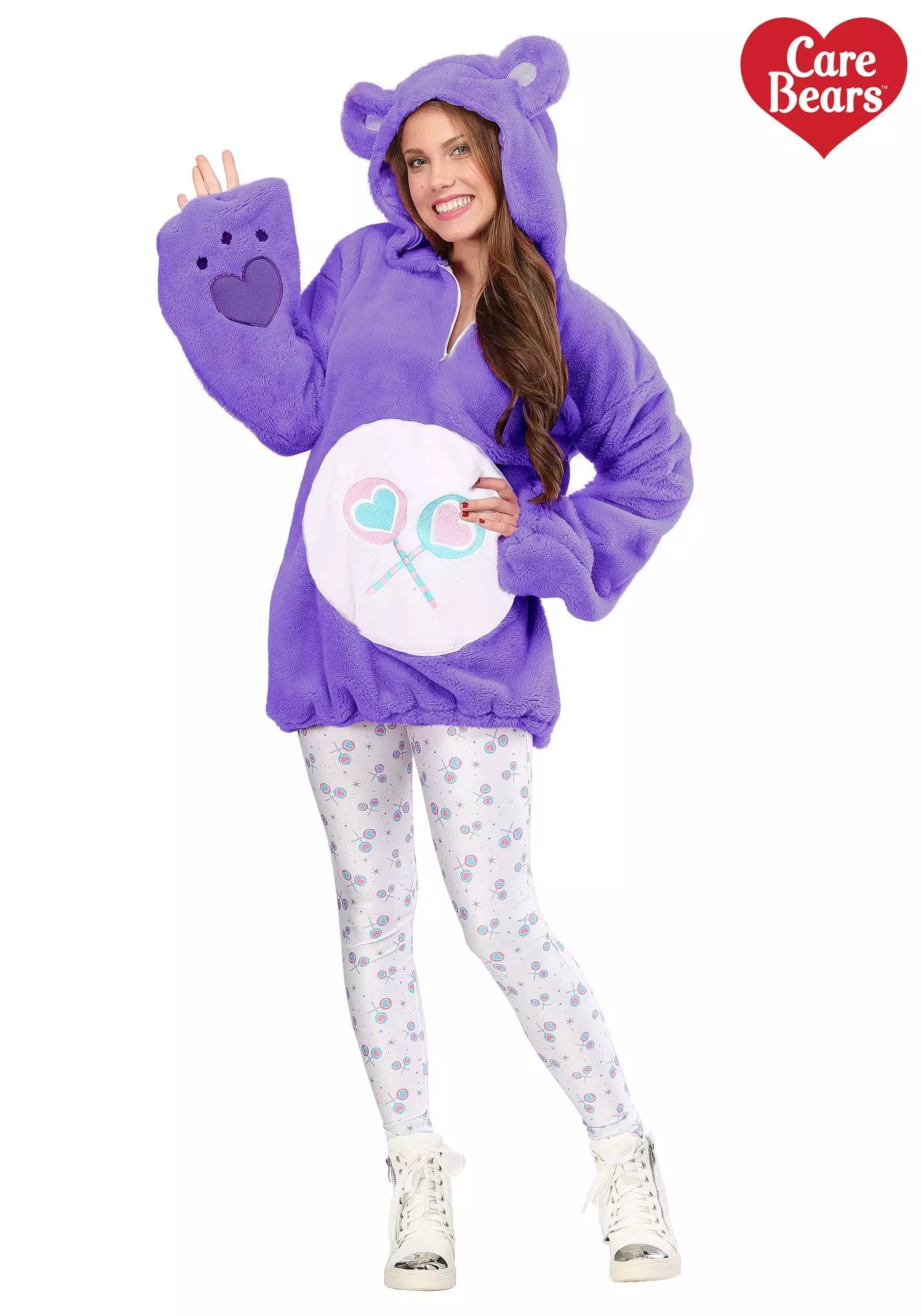 Fun Costumes Care Bears Deluxe Share Bear Hoodie Women's Costume 1 Fun Costumes Care Bears Deluxe Share Bear Hoodie Women's Costume