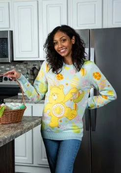 BigWan Apparel Co. Care Bears Easter Egg Hunt Ugly Sweater For Adults 9 BigWan Apparel Co. Care Bears Easter Egg Hunt Ugly Sweater For Adults -Scary Costumes store care bears easter egg hunt ugly sweater alt 2