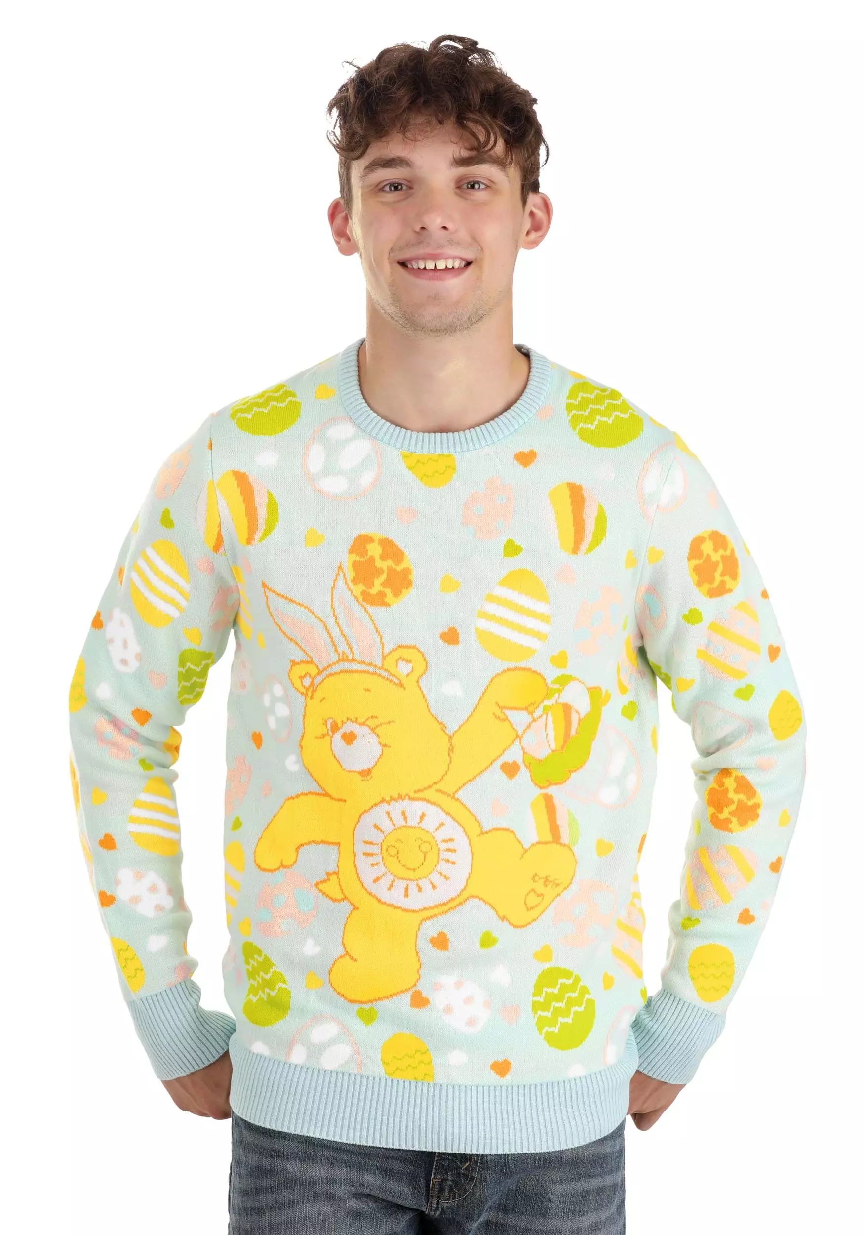 BigWan Apparel Co. Care Bears Easter Egg Hunt Ugly Sweater For Adults 5 BigWan Apparel Co. Care Bears Easter Egg Hunt Ugly Sweater For Adults - Image 5