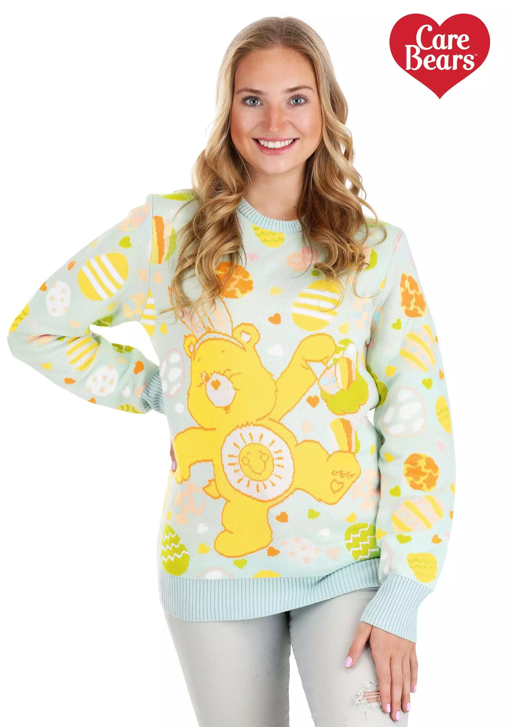 BigWan Apparel Co. Care Bears Easter Egg Hunt Ugly Sweater For Adults 6 BigWan Apparel Co. Care Bears Easter Egg Hunt Ugly Sweater For Adults - Image 6