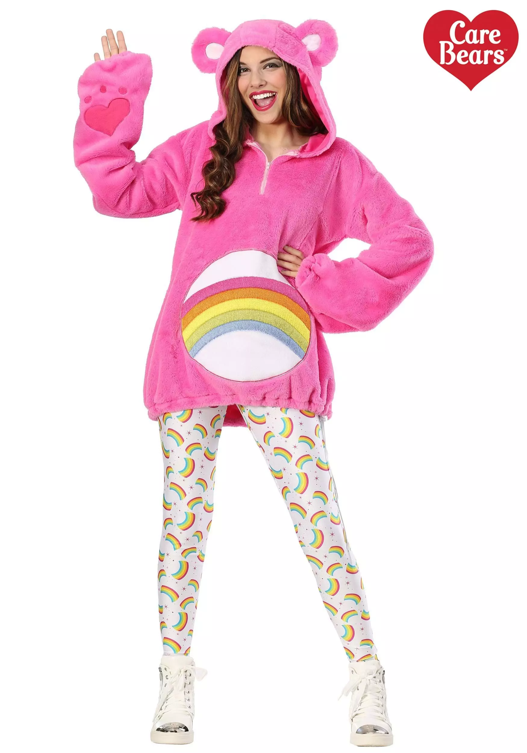 Fun Costumes Care Bears Women's Deluxe Cheer Bear Hoodie Costume 1 Fun Costumes Care Bears Women's Deluxe Cheer Bear Hoodie Costume