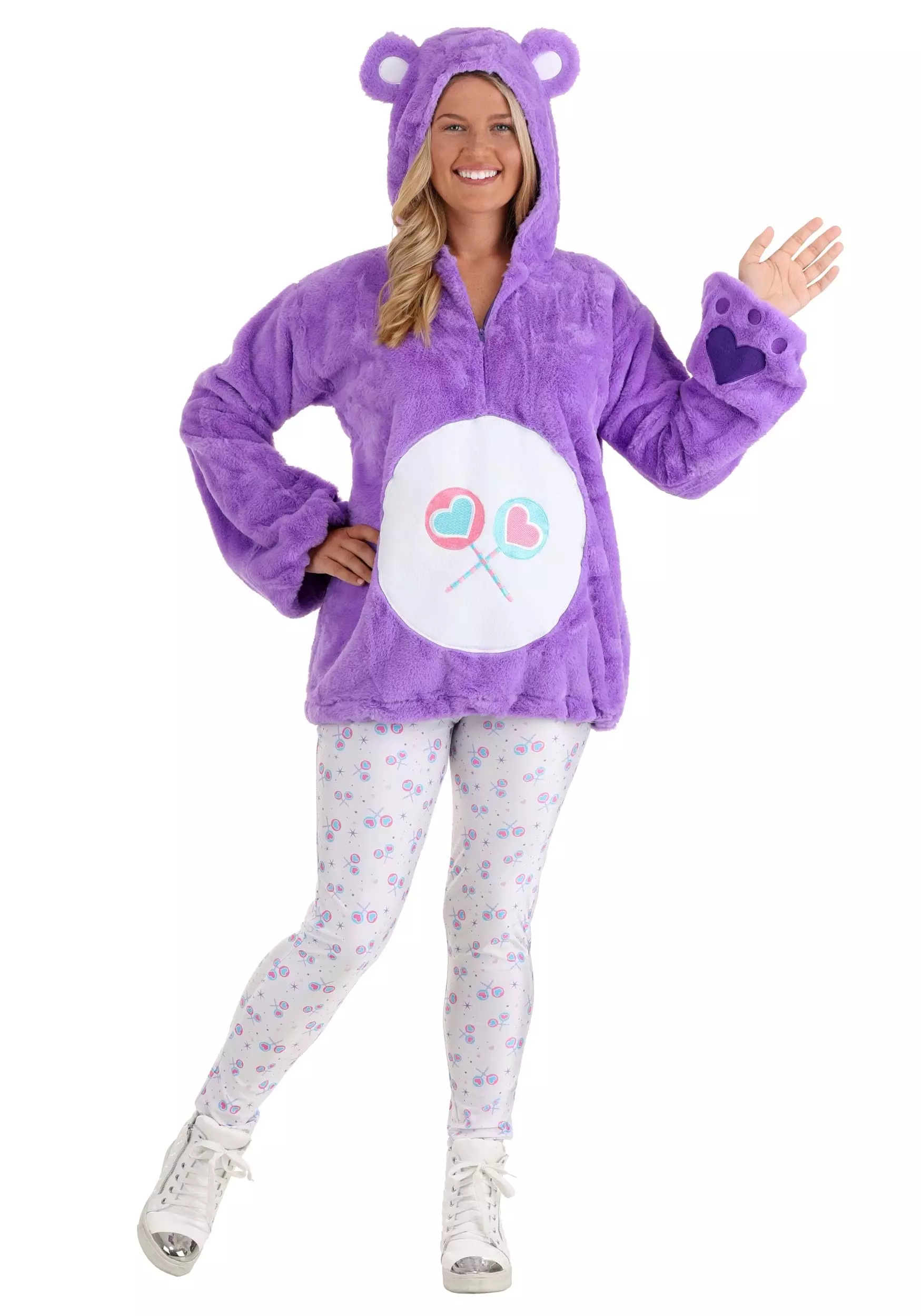 Fun Costumes Care Bears Deluxe Share Bear Hoodie Women's Costume 2 Fun Costumes Care Bears Deluxe Share Bear Hoodie Women's Costume - Image 2