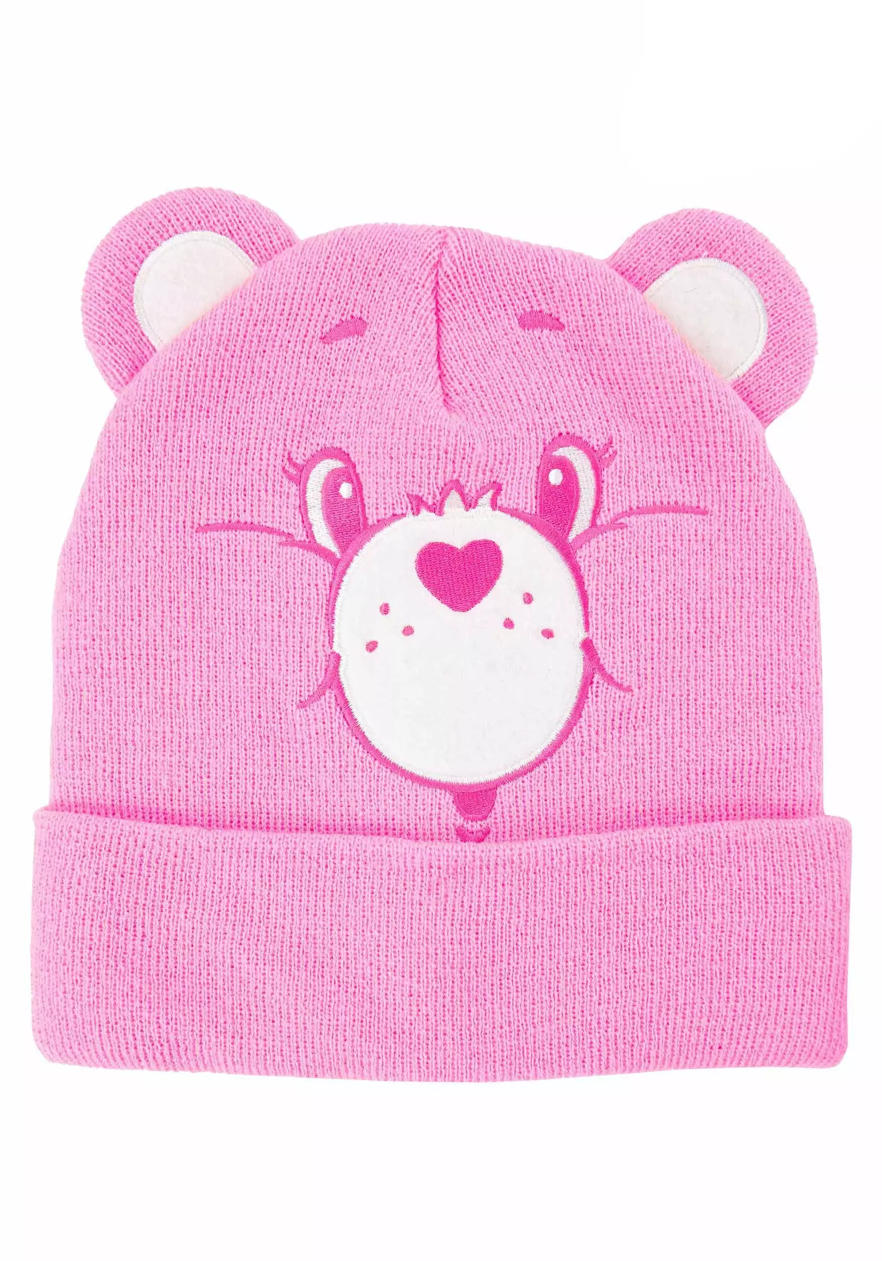Elope Care Bears Cheer Bear Knit Hat For Adults 2 Elope Care Bears Cheer Bear Knit Hat For Adults - Image 2