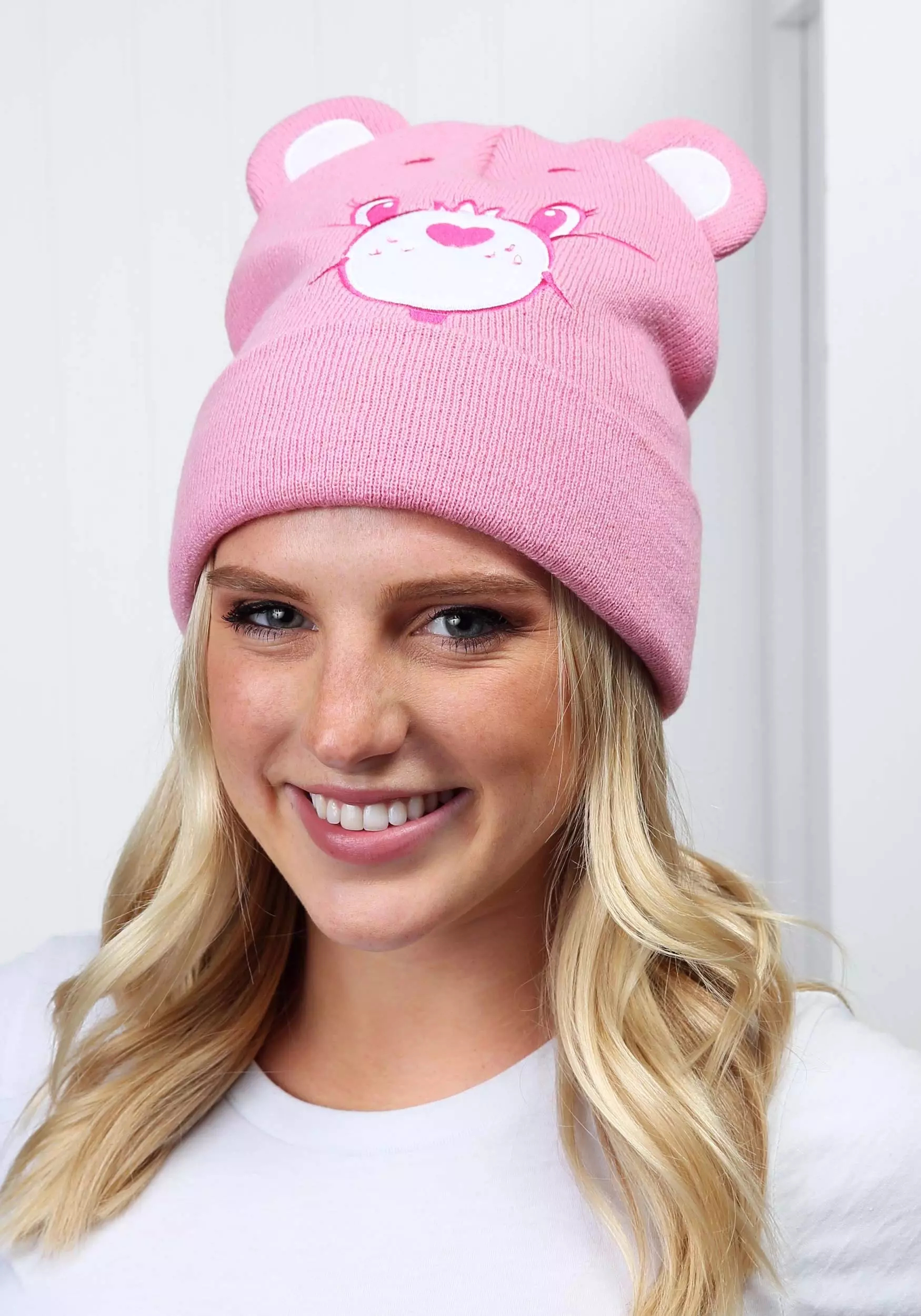 Elope Care Bears Cheer Bear Knit Hat For Adults 3 Elope Care Bears Cheer Bear Knit Hat For Adults - Image 3