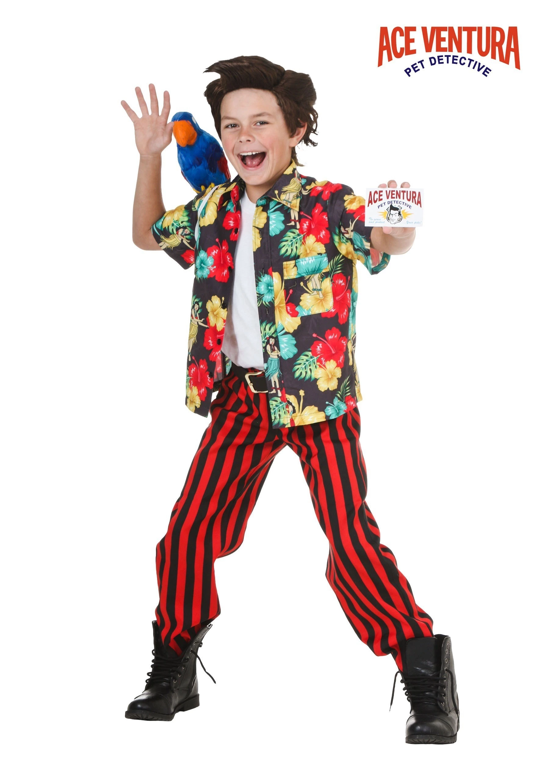 Partytime Costume & Lingerie (Yiwu) Factory Child Ace Ventura Costume With Wig 1 Partytime Costume & Lingerie (Yiwu) Factory Child Ace Ventura Costume With Wig