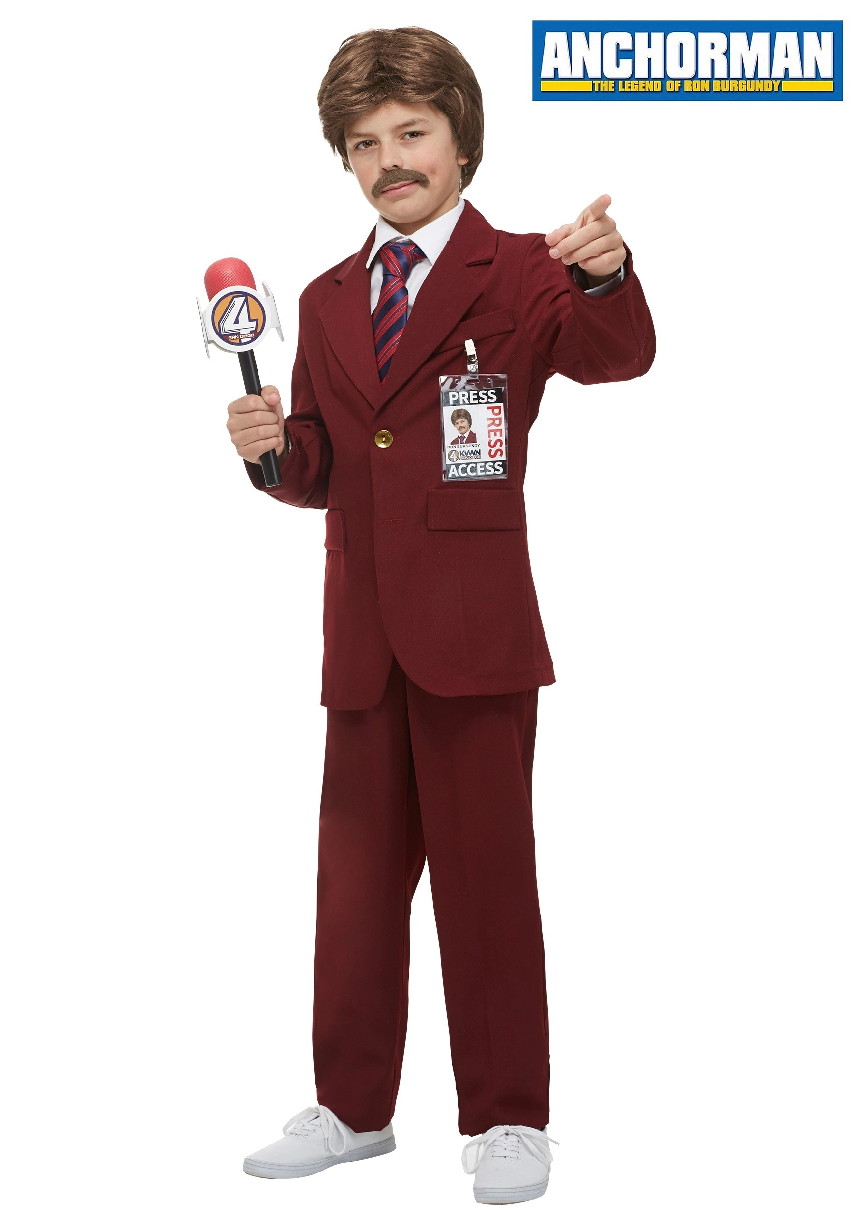 Fun Costumes Child Anchorman Ron Burgundy Costume 1 Fun Costumes Child Anchorman Ron Burgundy Costume