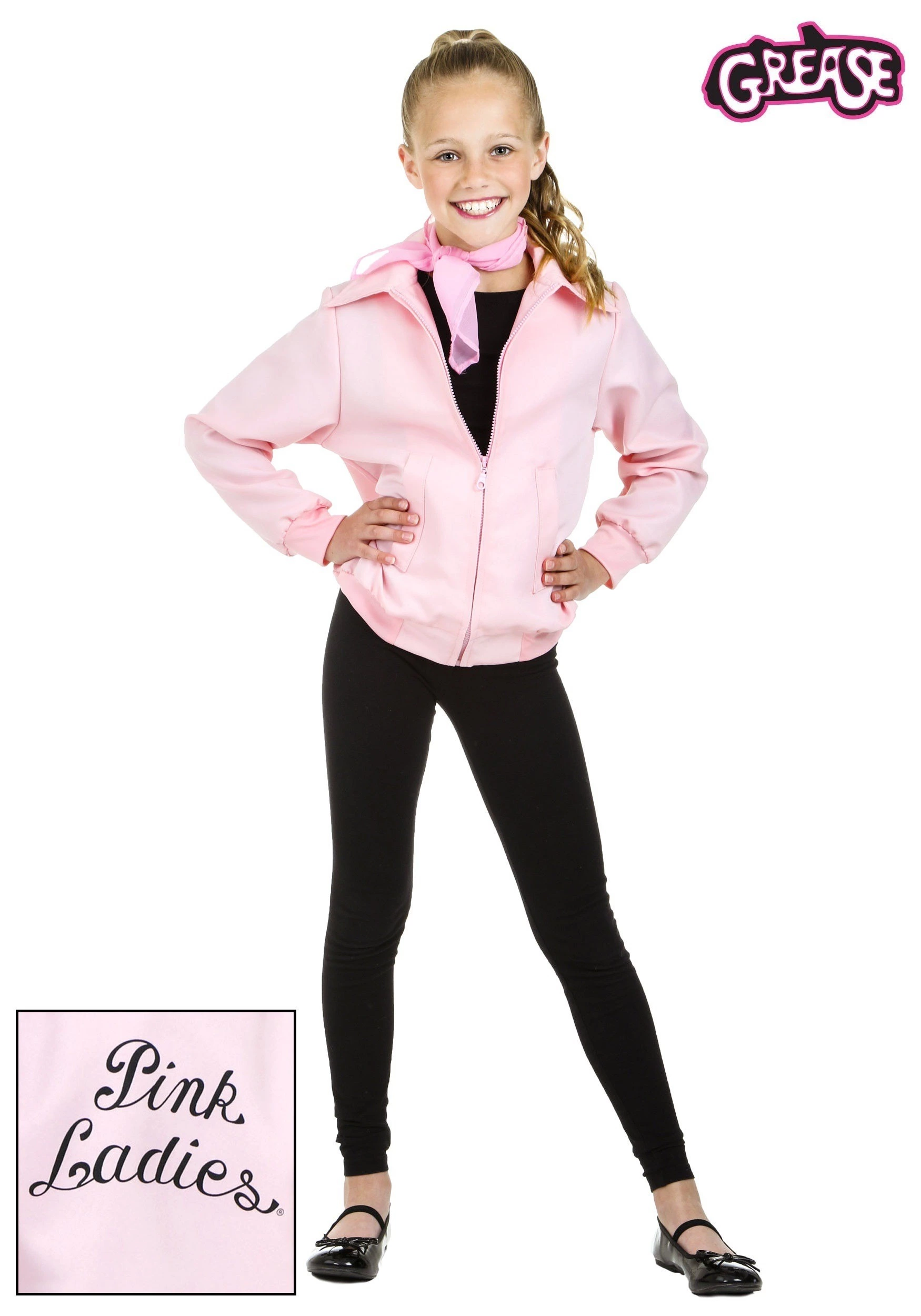 Fun Costumes Child Deluxe Pink Ladies Jacket Costume 1 Fun Costumes Child Deluxe Pink Ladies Jacket Costume