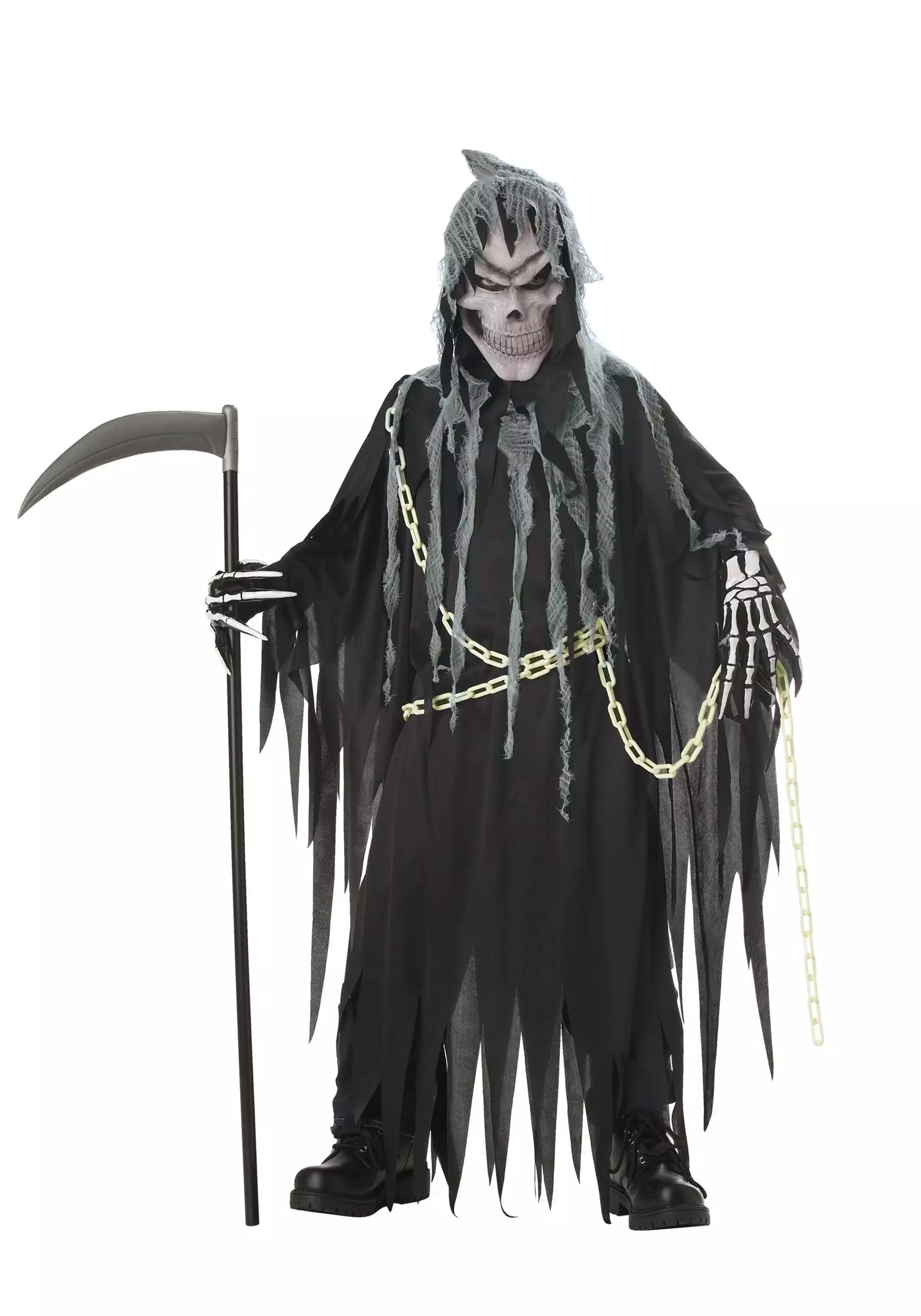California Costume Collection Glow In The Dark Grim Reaper Kid's Costume 1 California Costume Collection Glow In The Dark Grim Reaper Kid's Costume